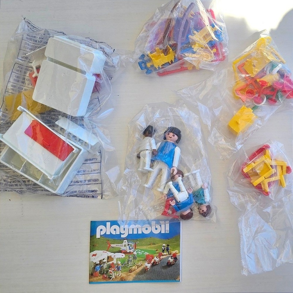 Vintage‎ Playmobil Furniture Figures Set New Sealed Bags Geobra Retro Dollhouse